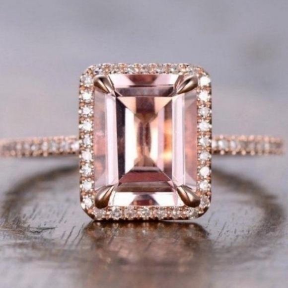 Jewelry - NEW 18K ROSE GOLD MORGANITE RING